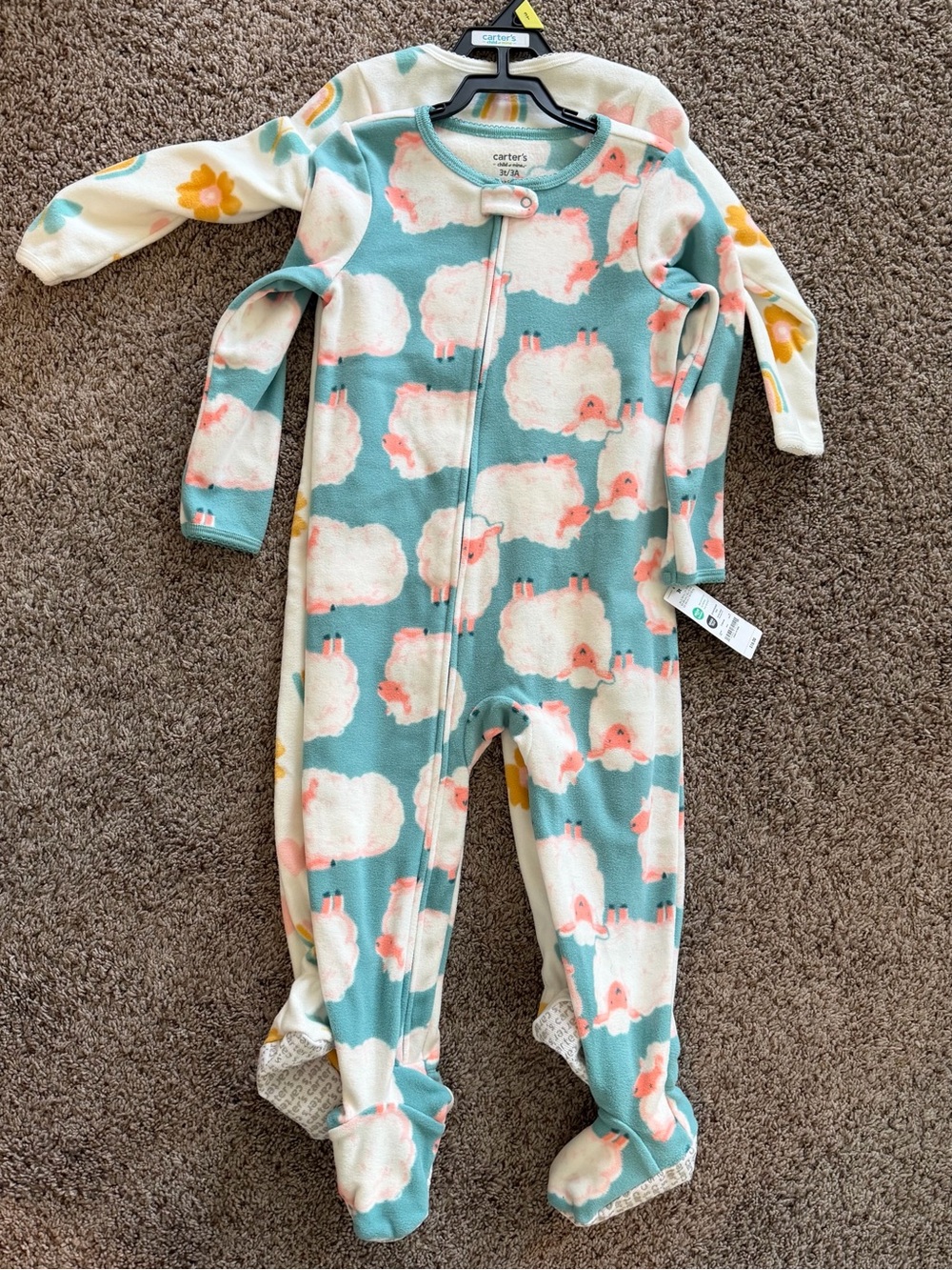 Carter's 3T Fleece Footed Pajamas